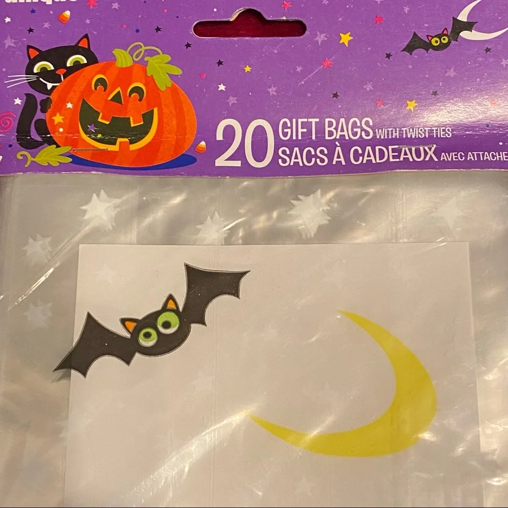 Halloween Party Gift Bags 40 Spooky Ghosts Bats Pouches Goodie Treats - Picture 3 of 3